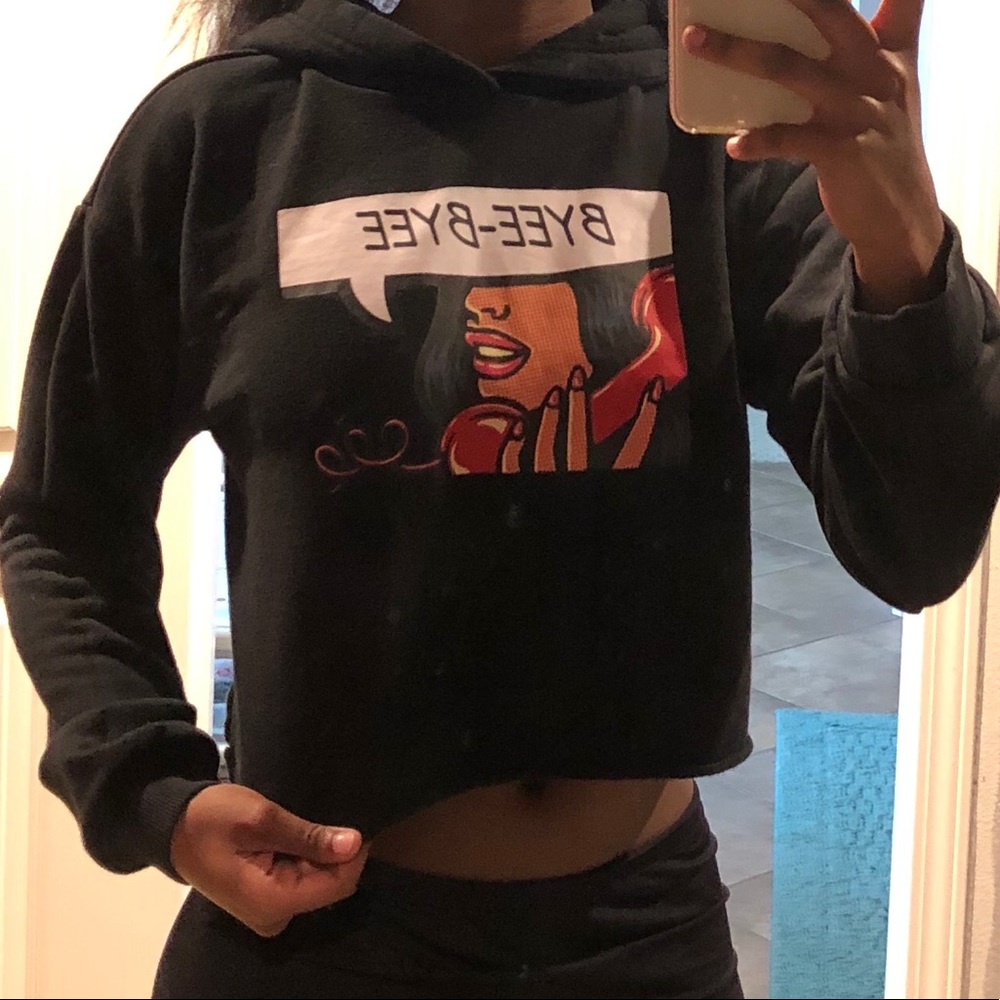Byee-Byee Cropped Hoodie
